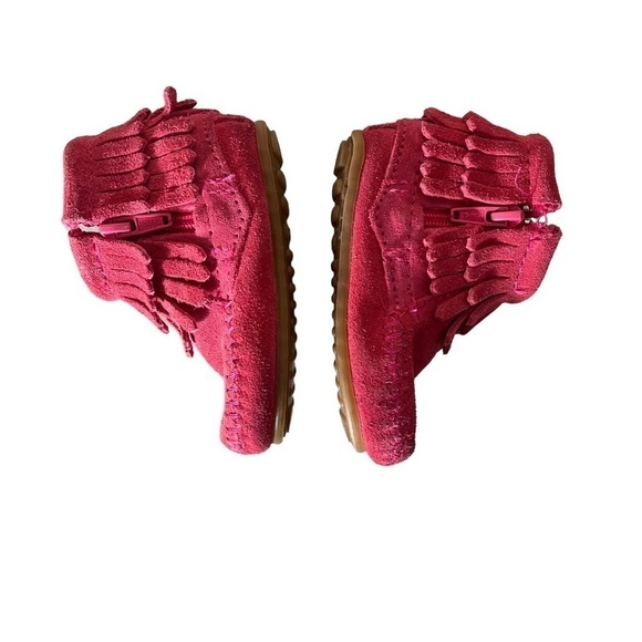 MINNETONKA Double Fringe Side Zip Boot - Picture 3 of 8